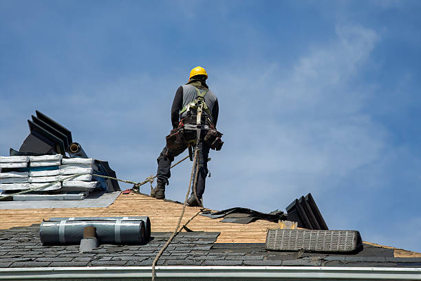 Professional Flat Roof Repair technician working in Five Points, OH